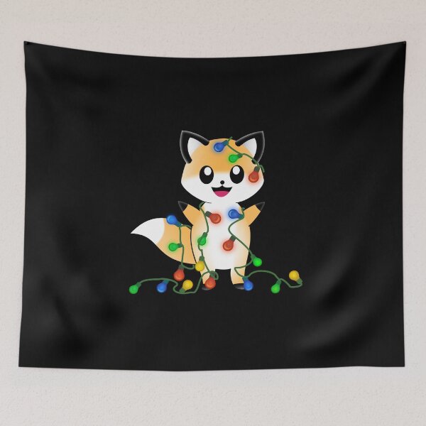 Item preview, A Cute Fox With Christmas Lights I Love Christmas designed and sold by Paulina Vanlife.
