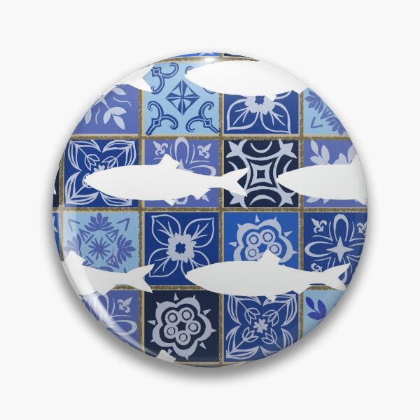 Item preview, Sardines azulejos designed and sold by Peppypatterns.