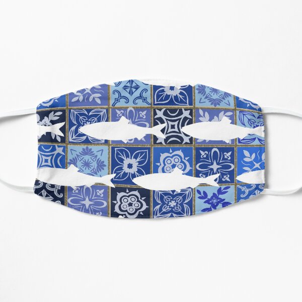 Sardines azulejos Flat Mask