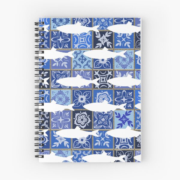 Item preview, Sardines azulejos designed and sold by Peppypatterns.