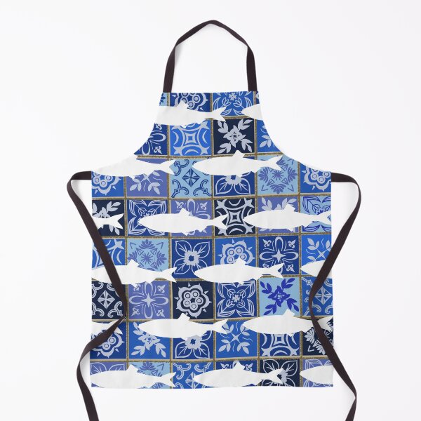 Item preview, Sardines azulejos designed and sold by Peppypatterns.