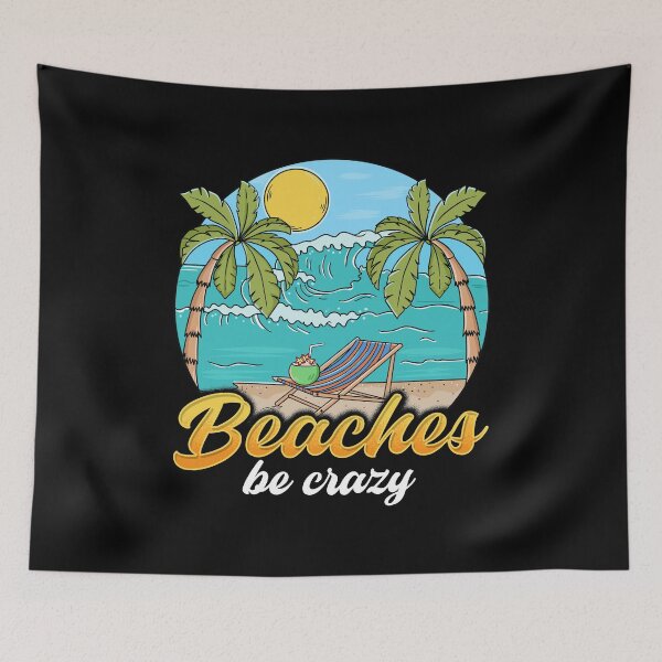 Item preview, Beaches Be Crazy Funny Beach Vacationing Pun designed and sold by perfectpresents.