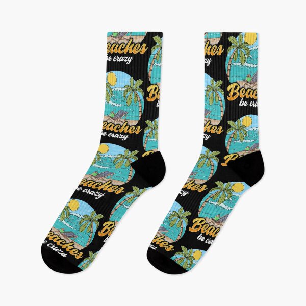 Item preview, Beaches Be Crazy Funny Beach Vacationing Pun designed and sold by perfectpresents.