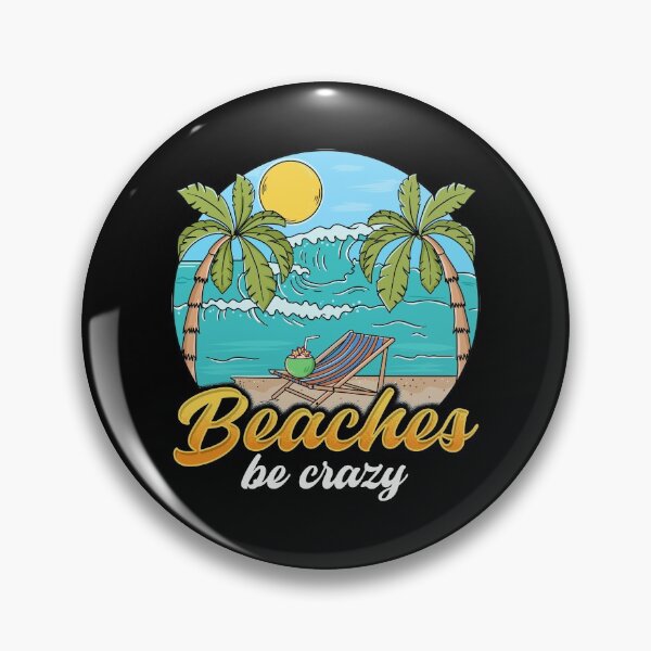 Item preview, Beaches Be Crazy Funny Beach Vacationing Pun designed and sold by perfectpresents.
