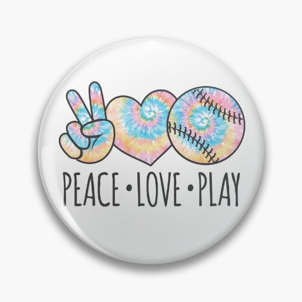 Item preview, Peace Love Play Softball designed and sold by prettyletters.