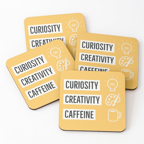 Item preview, Curiosity Creativity Caffeine designed and sold by hashnan21.