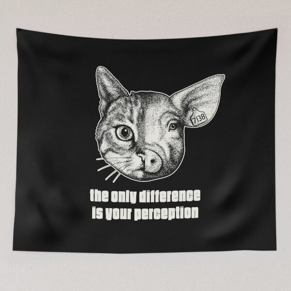 Item preview, The Only Difference Is Your Perception - Cat / Pig designed and sold by lichthaus.