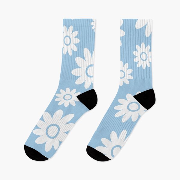 Aperçu de l'œuvre Light Blue Fun daisy style flower pattern créée et vendue par ImageNugget.