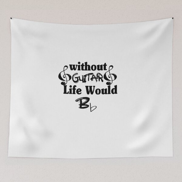 Item preview,  Without guitar Life Would Be Flat  designed and sold by HananDesign13.