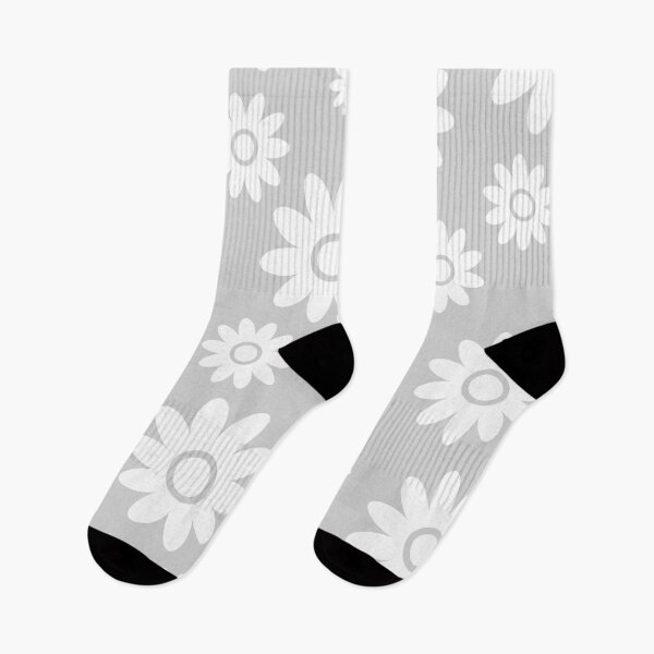 Item preview, Light Grey Fun daisy style flower pattern designed and sold by ImageNugget.