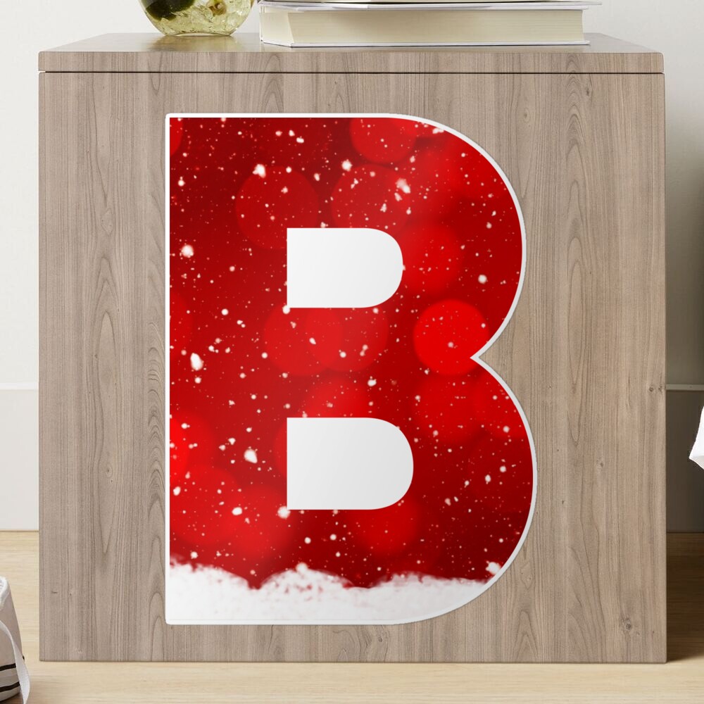 Sparkly Christmas Letter B Sticker for Sale by LiveAndGlow