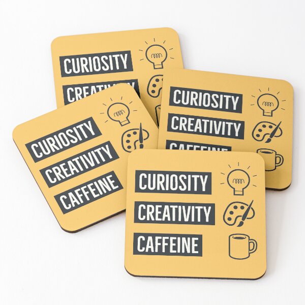 Item preview, Curiosity Creativity Caffeine designed and sold by hashnan21.