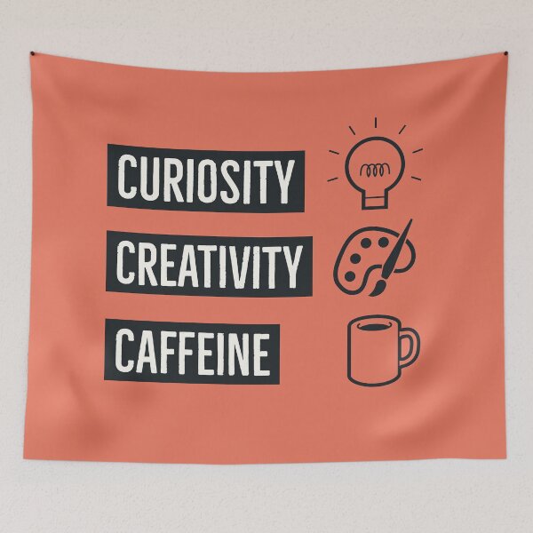 Item preview, Curiosity Creativity Caffeine designed and sold by hashnan21.