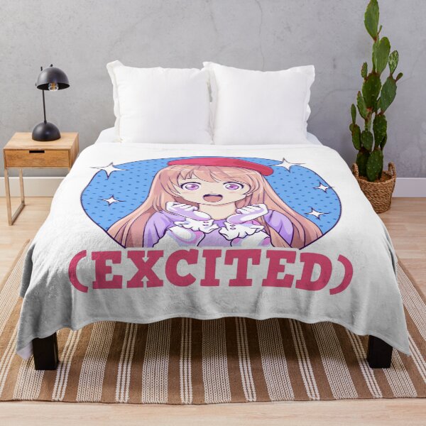 Aperçu de l'œuvre Cute Excited Anime Girl Funny Excited Face créée et vendue par perfectpresents.