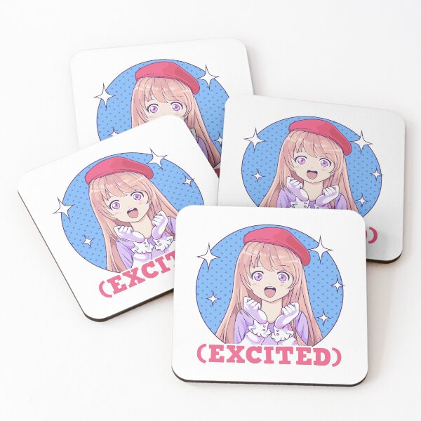 Item preview, Cute Excited Anime Girl Funny Excited Face designed and sold by perfectpresents.