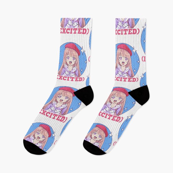 Item preview, Cute Excited Anime Girl Funny Excited Face designed and sold by perfectpresents.