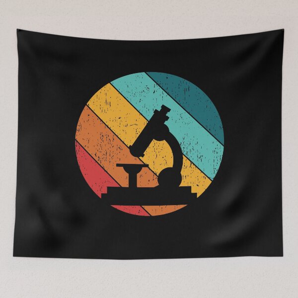 Item preview, 80s RETRO DIAGONAL SUNSET DISTRESSED MICROSCOPE SCIENCE designed and sold by Hippiesole.