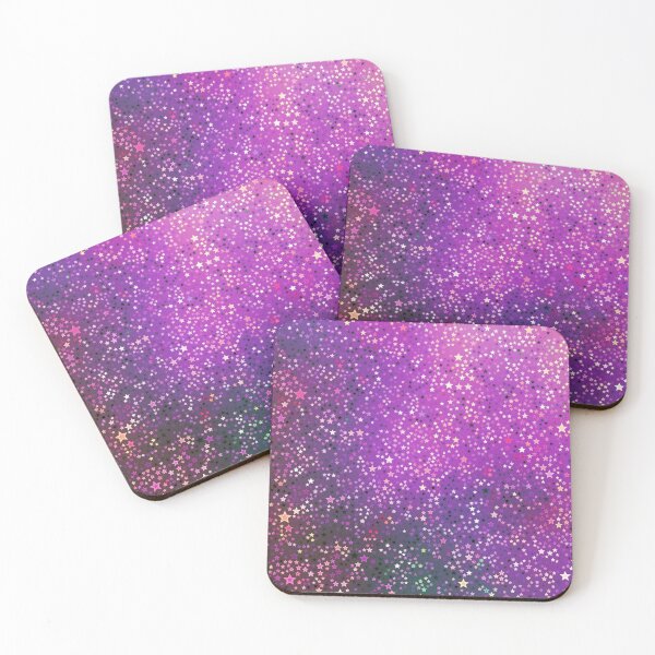Item preview, Colorama glitter stars pink purple version designed and sold by Joie-et-Poesie.