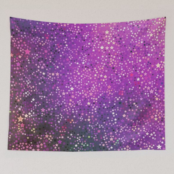 Item preview, Colorama glitter stars pink purple version designed and sold by Joie-et-Poesie.