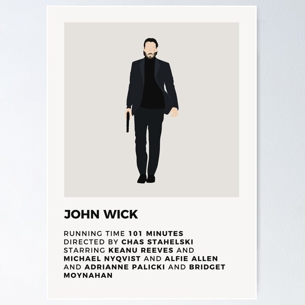 Artikel-Vorschau von John Wick Minimalist Poster, designt und verkauft von honeydesigns.