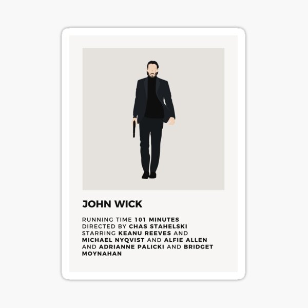 Artikel-Vorschau von John Wick Minimalist Poster, designt und verkauft von honeydesigns.