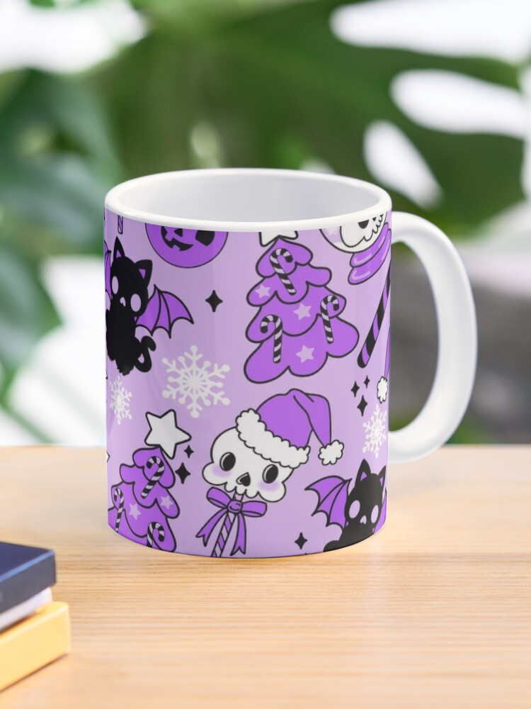  Lavender Purple Santa Aesthetic Mug Pastel Christmas