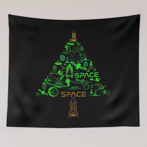 Item preview, SPACE Holiday Christmas Tree T-Shirt designed and sold by bitcam18.