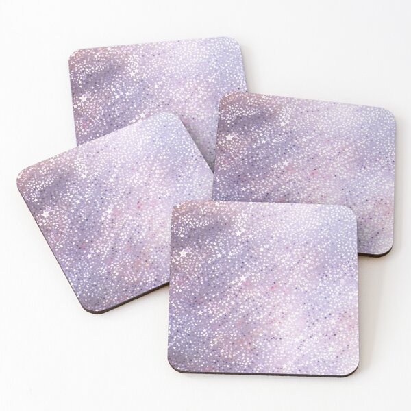 Item preview, Colorama glitter stars white light mauve version designed and sold by Joie-et-Poesie.