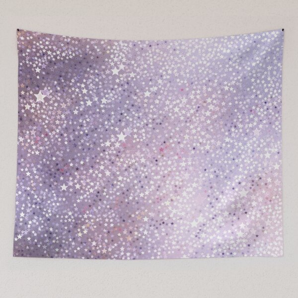 Item preview, Colorama glitter stars white light mauve version designed and sold by Joie-et-Poesie.