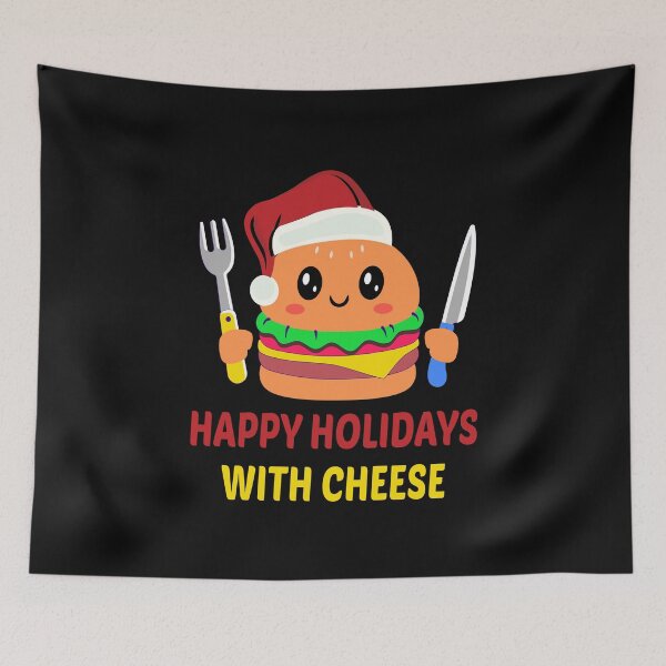 Item preview, Happy holidays with cheese designed and sold by MG STORE.