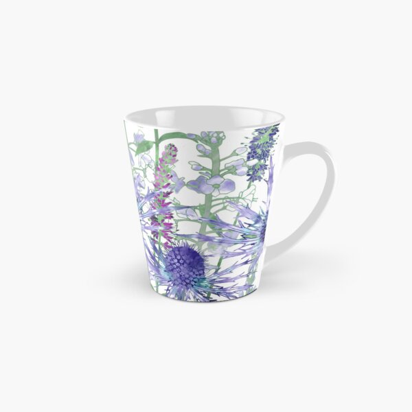 Sea Holly & Veronica Flowers Tall Mug