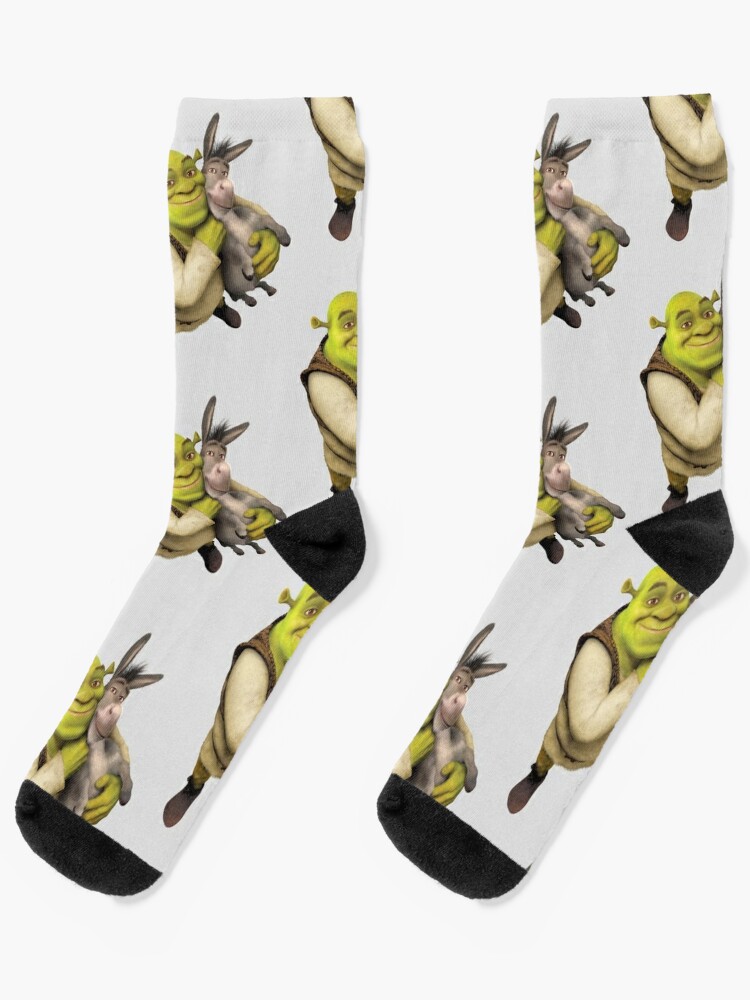 Shrek Meme Face Crew Socks