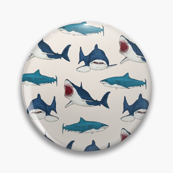Item preview, Shark Art Pattern designed and sold by okpinsArtDesign.