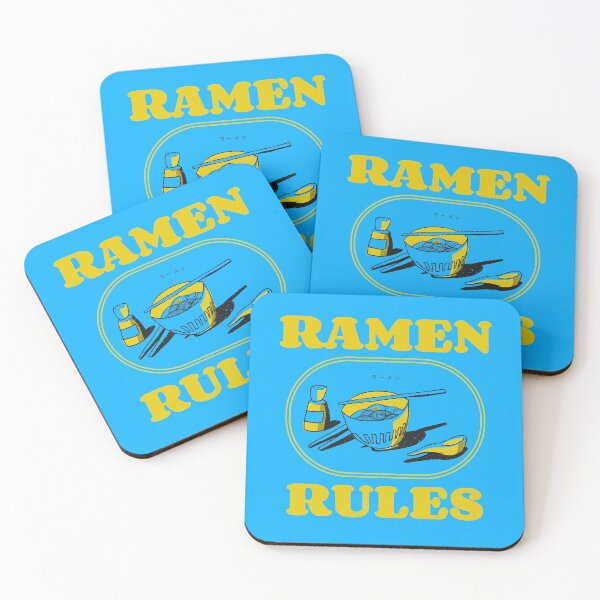 Item preview, Ramen Rules Noodles Chopsticks Yellow Blue designed and sold by Sunny Collections.