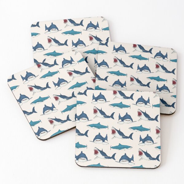Item preview, Shark Art Pattern designed and sold by okpinsArtDesign.