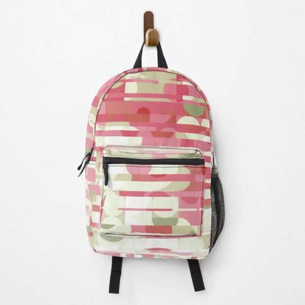 Item preview, Graphic abstract pink and white colorama designed and sold by Joie-et-Poesie.
