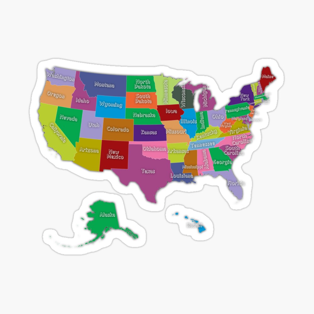 TV Shows Set In Every State Full Map Poster For Sale By   St,small,845x845 Pad,1000x1000,f8f8f8 