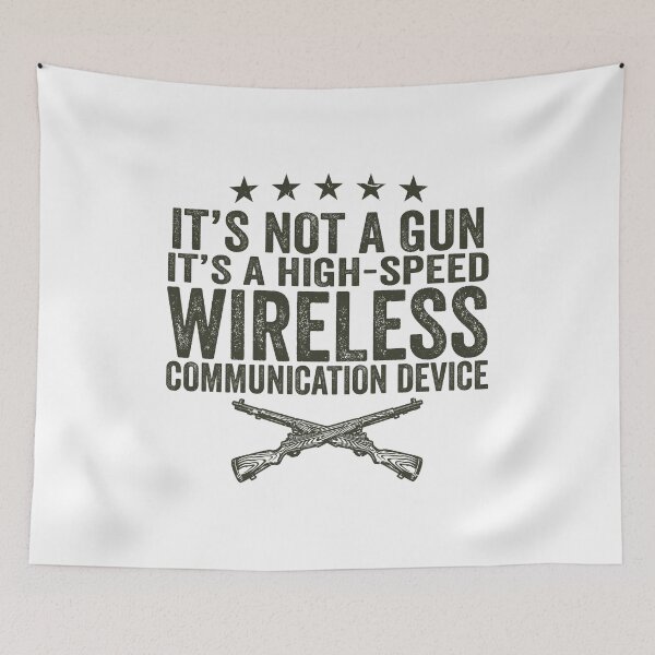 Item preview, IT'S NOT A GUN ITS A COMMUNICATION DEVICE vintage distressed gift for dad gun enthusiast designed and sold by CoolAndStuff.