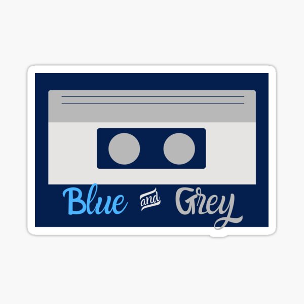 Blue And Grey Bts Lyrics Sticker By Benacion01 Redbubble