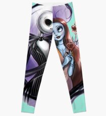 Romantic Jack Skellington and Sally Leggings