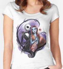 Romantiker Jack Skellington und Sally Tailliertes Rundhals-Shirt