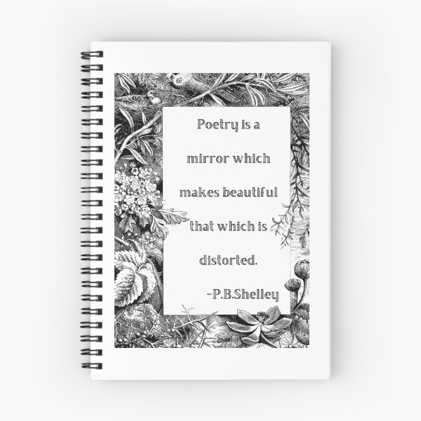 Item preview, Poetry is a Mirror Which Makes Beautiful That Which is Distorted - Percy Bysshe Shelley - Poetry Quote - Literature Lovers - Artwork designed and sold by PoesyInPrint.