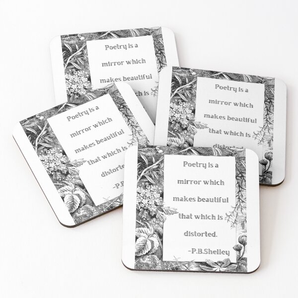 Item preview, Poetry is a Mirror Which Makes Beautiful That Which is Distorted - Percy Bysshe Shelley - Poetry Quote - Literature Lovers - Artwork designed and sold by PoesyInPrint.