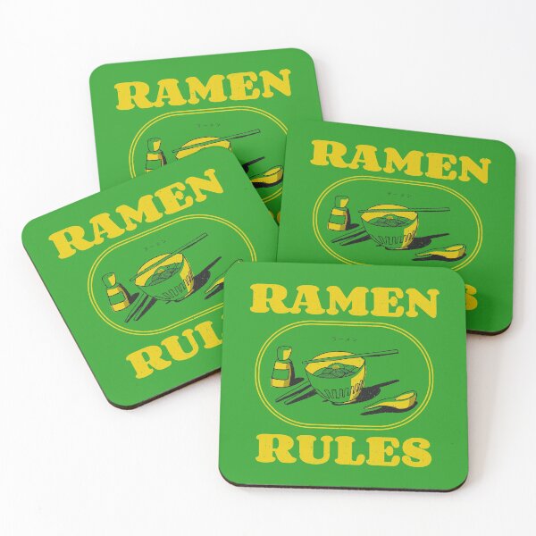 Item preview, Ramen Rules Noodles Chopsticks Yellow Green designed and sold by Sunny Collections.