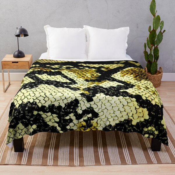 Item preview, Photographic Image of Reptile fabric in Gold and Black designed and sold by CrazyCraftLady.