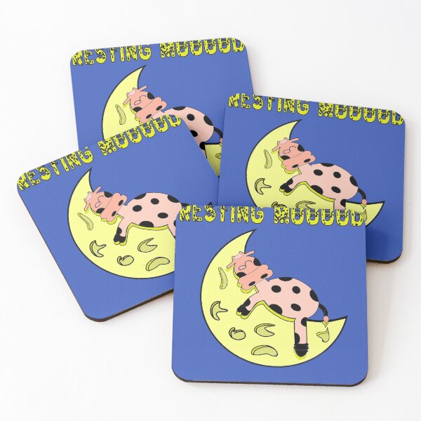 Item preview, Moody cow napping over the moon designed and sold by GulQari.
