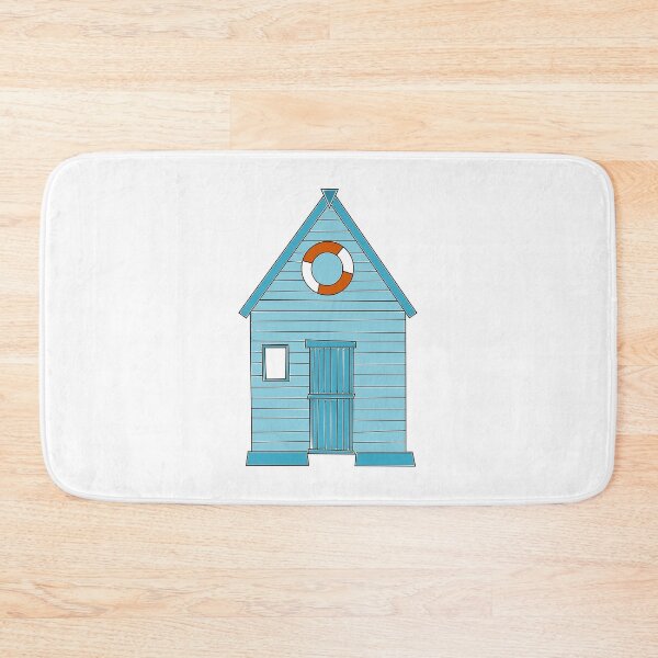 Item preview, Blue Beach Hut drawing designed and sold by Bojkiw.