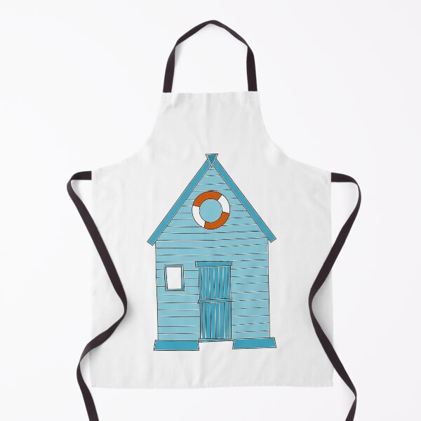 Item preview, Blue Beach Hut drawing designed and sold by Bojkiw.