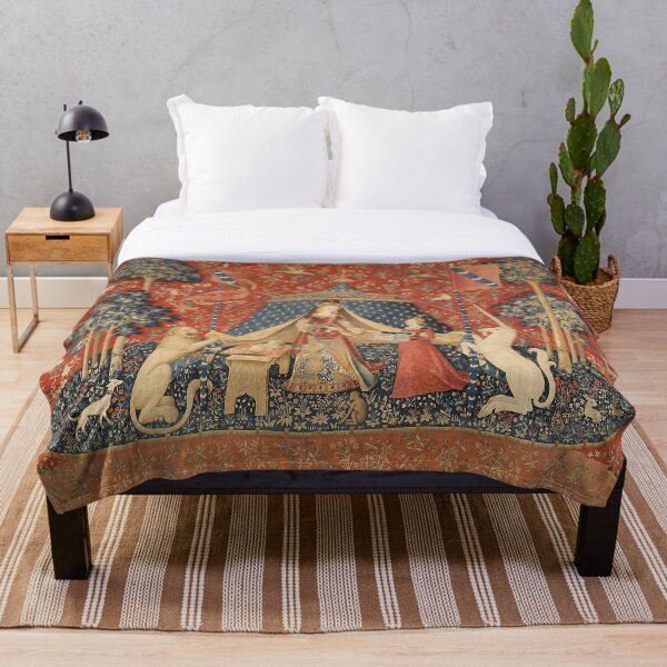 The Lady And The Unicorn Art Print Throw Blanket