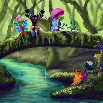 Artwork thumbnail, Four Fairies Forest by RoldanArt